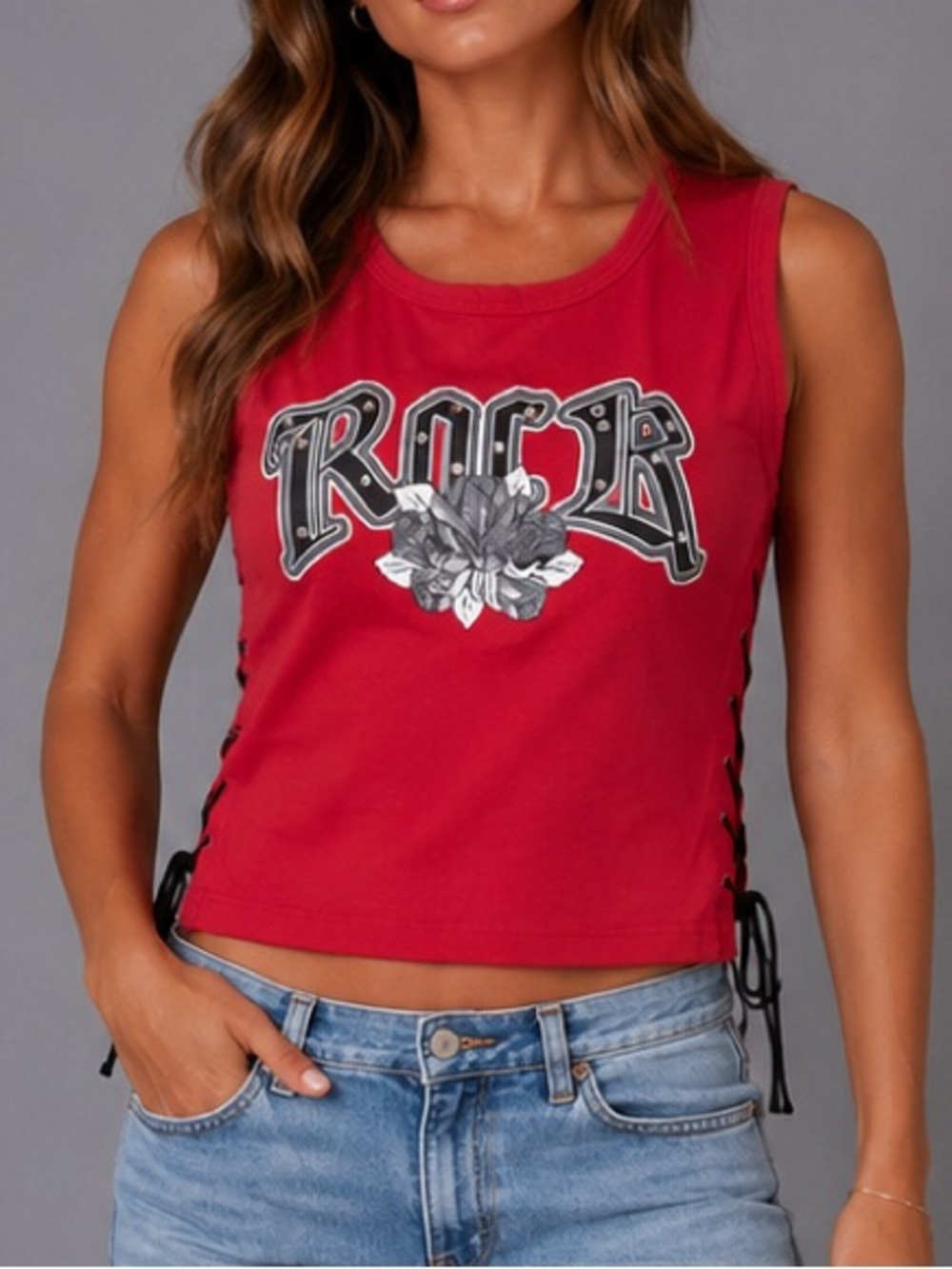 Y2K Self Esteem Red Rock Tank